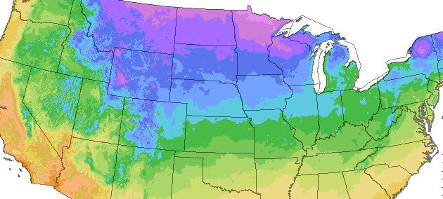 Image of USDA Plant Hardiness Zone Map
